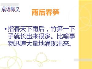 成语——雨后春笋