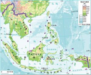 东南亚地形分布