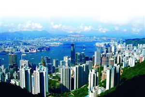 高楼林立的香港城区