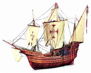 哥伦布驾驶的帆船模型