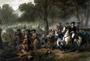 1755年，英法争夺北美殖民地，印第安人倒在血泊中