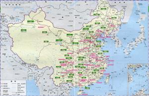 中国铁路分布图