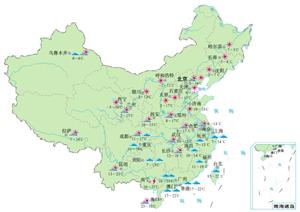 中国城市天气预报图