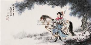 国画：花木兰从军