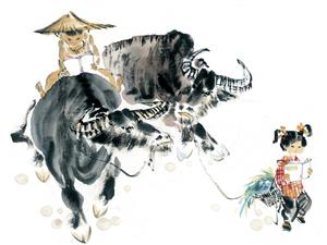 牧童放牛