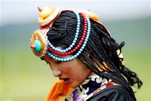 藏族姑娘头饰
