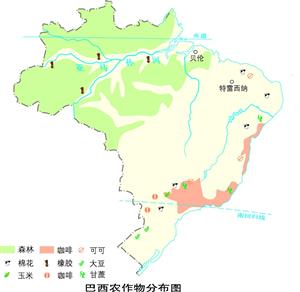 10.71 巴西农作物的分布